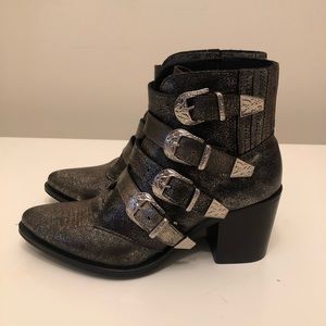 Steve Madden Metallic Ankle Boots